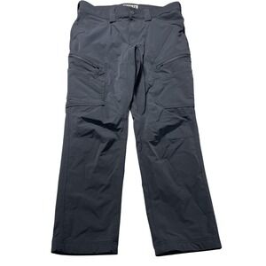 Duluth Trading Co Flexpedition Pants Mens 34x28 Black Stretch Hiking Zip Pockets